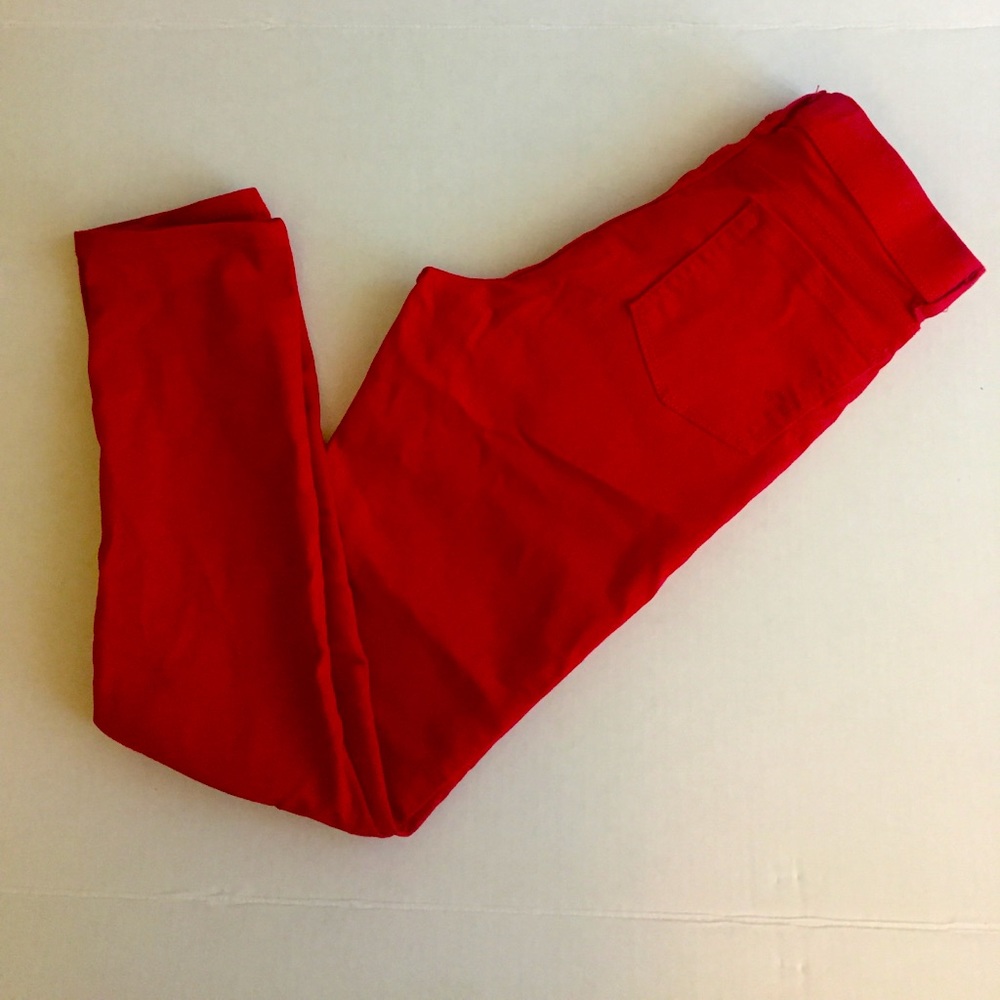 Bold Red Skinny Pants-